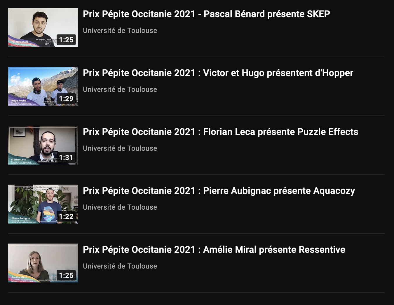 Pris PEPITE 2021 - Youtube